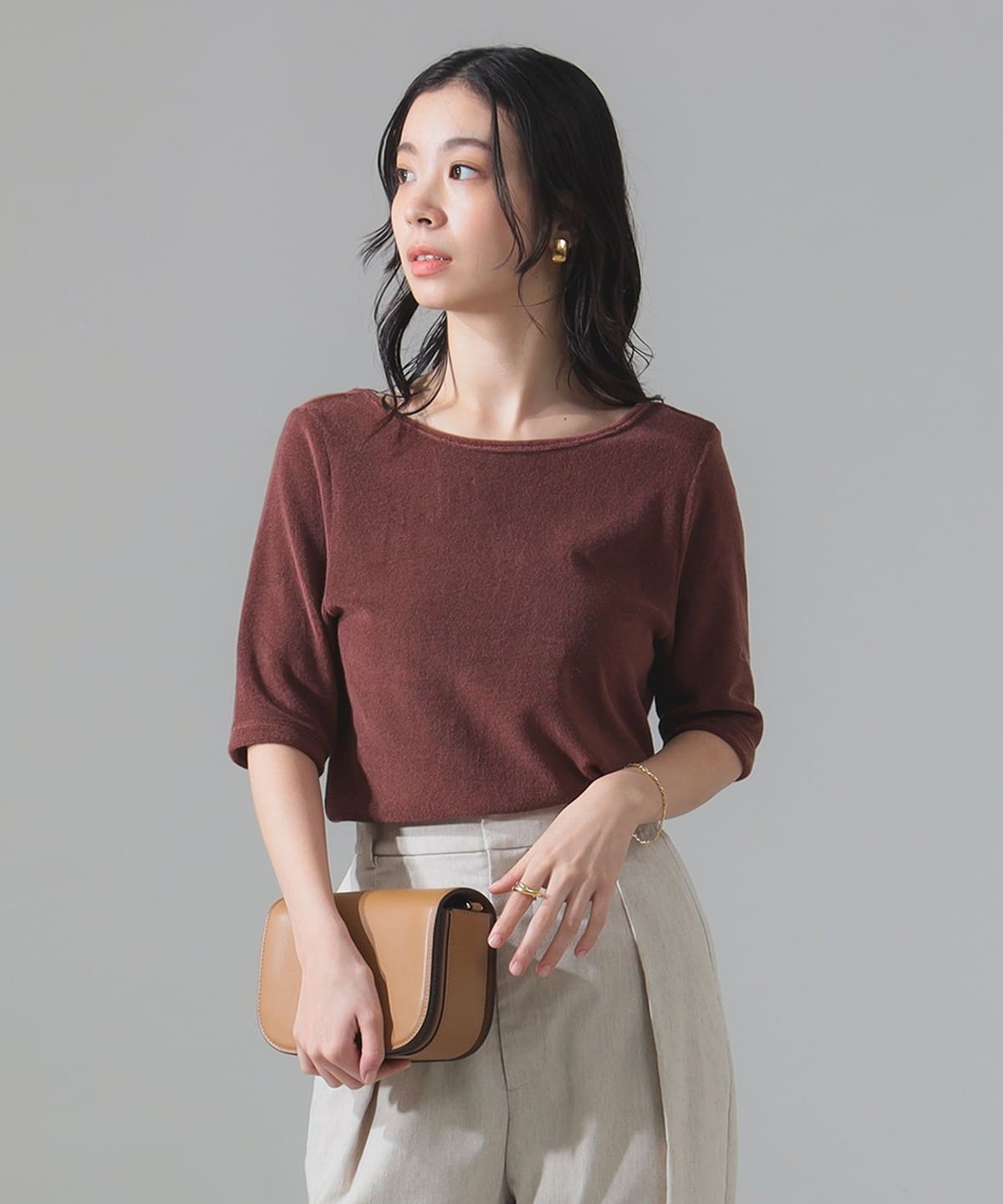 バックオープン パイル プルオーバー. Tシャツ・カットソー WOMEN BROWN ONE SIZE バックオープン パイル プルオーバー. Tシャツ・カットソー WOMEN BROWN ONE SIZE
