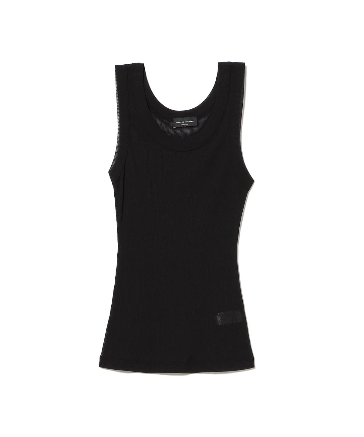 ROBERTO COLLINA ロベルトコリーナ / リブ タンクトップ Tシャツ・カットソー WOMEN BLACK S ROBERTO COLLINA ロベルトコリーナ / リブ タンクトップ Tシャツ・カットソー WOMEN BLACK S