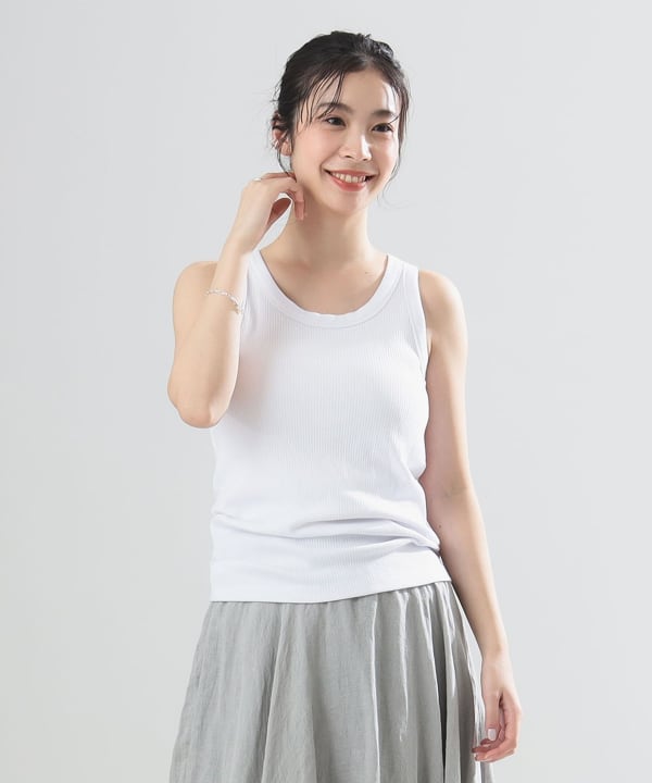 ak+1 リブタンクトップ　2枚セット Demi-Luxe BEAMS Demi-Luxe BEAMS AK+1 / 羅紋背心（T 卹、剪裁