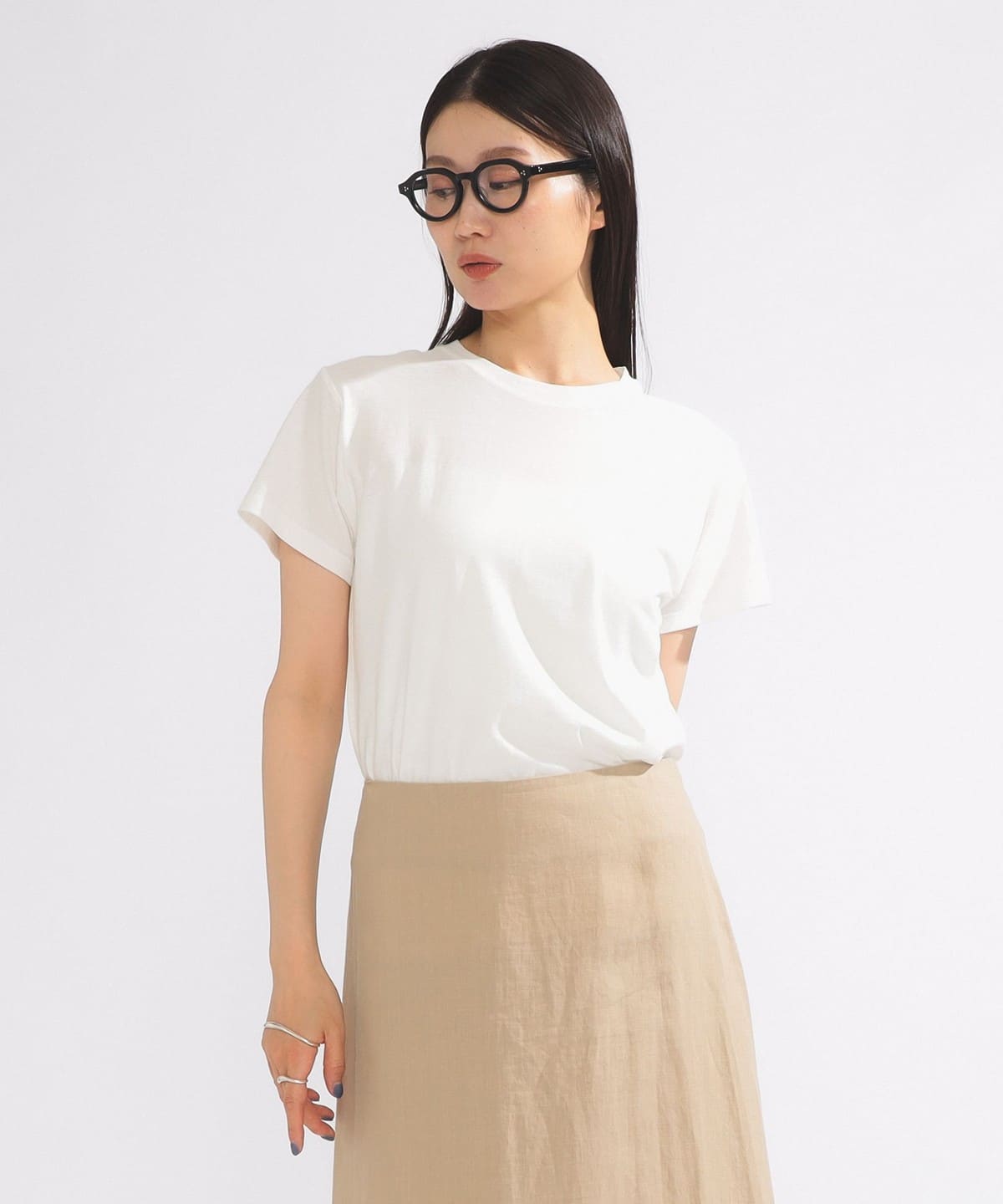 Demi-Luxe BEAMS（デミルクス ビームス）ハイツイスト プレーンTシャツ