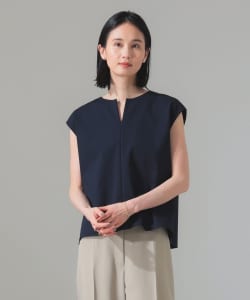 キーネック フレンチスリーブ プルオーバー
