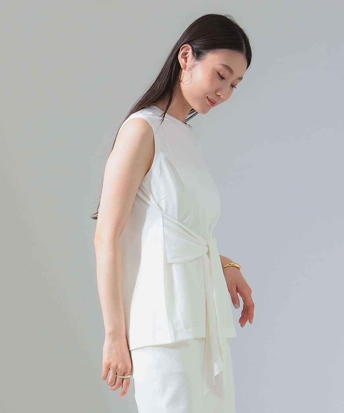 Demi-Luxe BEAMS（デミルクス ビームス）フロントリボン ノースリーブ