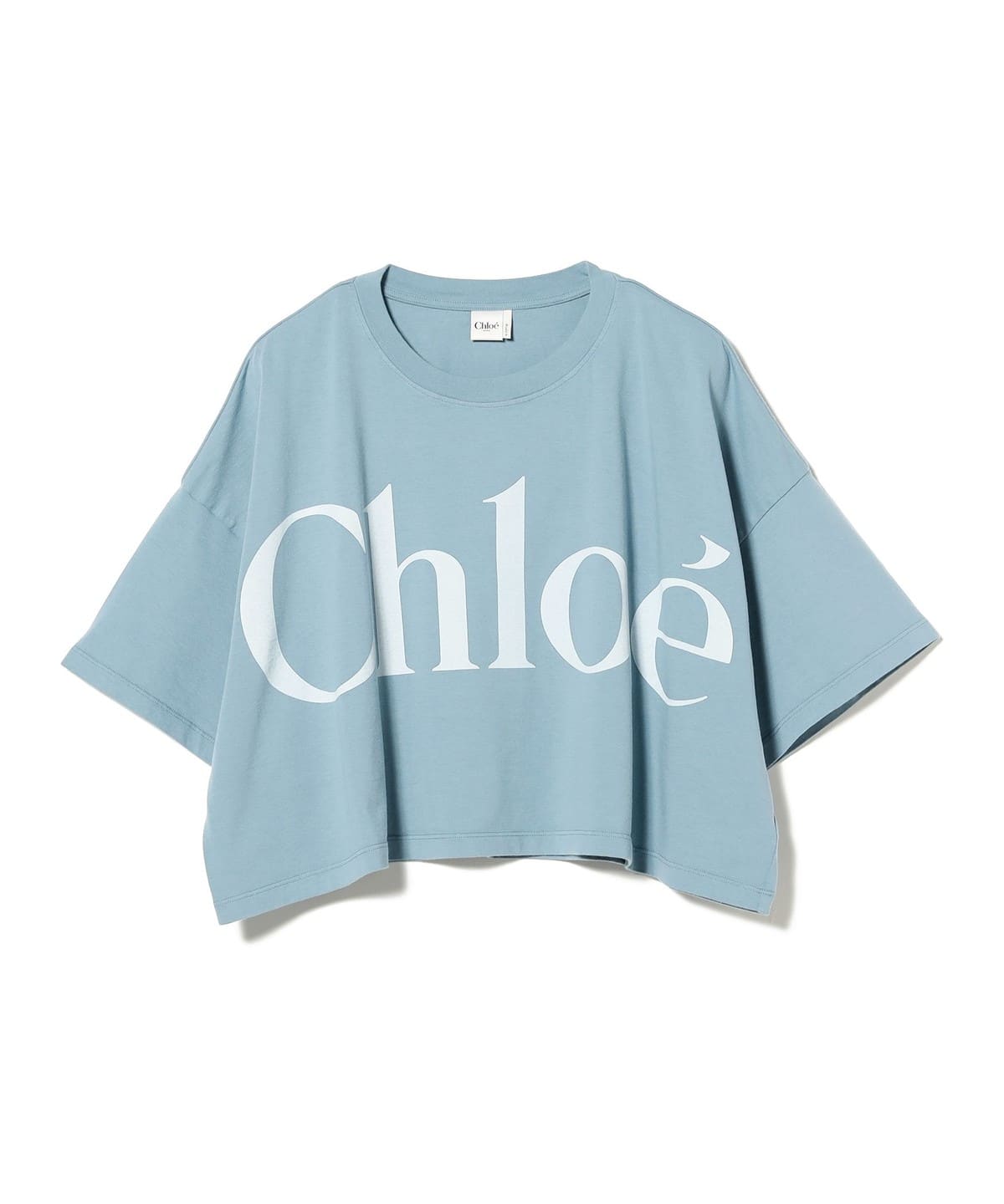Chloe / クロップド ロゴ Tシャツ BLUE Tシャツ・カットソー WOMEN Airy Blue S Chloe / クロップド ロゴ Tシャツ BLUE Tシャツ・カットソー WOMEN Airy Blue S