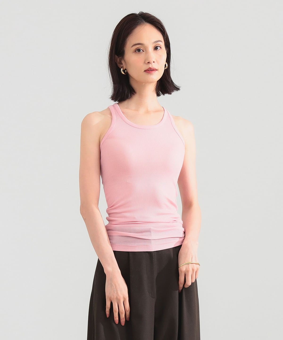 オーラリー　ソフトリブタンクトップ Demi-Luxe BEAMS（デミルクス ビームス）AURALEE / WOOL SILK SOFT RIB