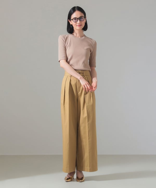 【Demi-Luxe BEAMS / SLOANE 】クルーネック リブTシャツ Demi-Luxe BEAMS（デミルクス ビームス）【別注】スタイリスト