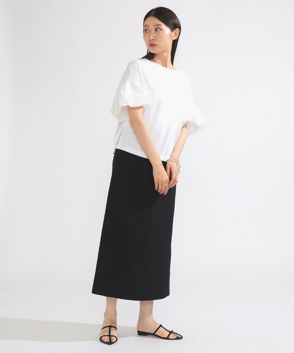 新品未使用 Demi-Luxe BEAMS バルーンスリーブ コンビカットソー Demi-Luxe BEAMS（デミルクス ビームス）コンビネーション