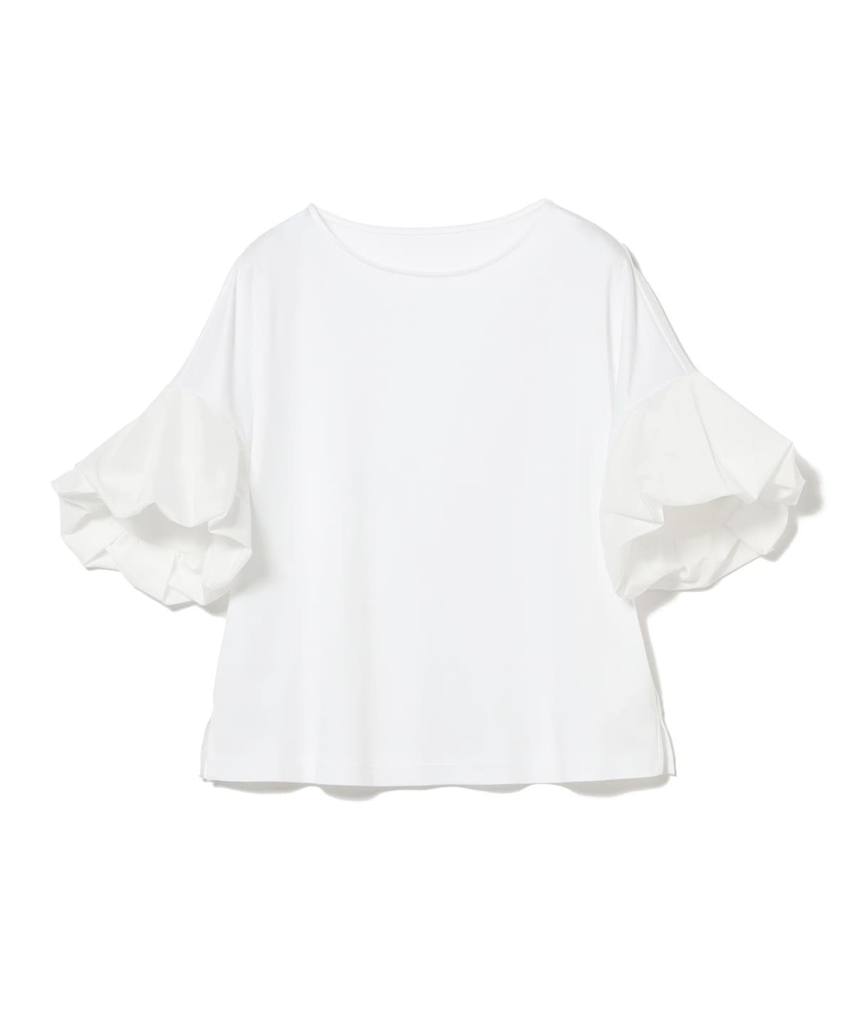 コンビネーション バルーンスリーブ プルオーバー Tシャツ・カットソー WOMEN WHITE ONE SIZE コンビネーション バルーンスリーブ プルオーバー Tシャツ・カットソー WOMEN WHITE ONE SIZE