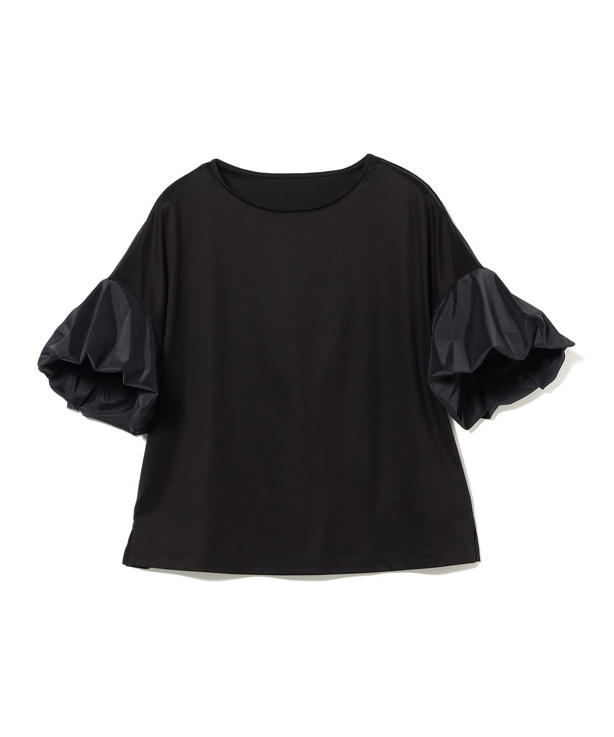 コンビネーション バルーンスリーブ プルオーバー Tシャツ・カットソー WOMEN BLACK ONE SIZE コンビネーション バルーンスリーブ プルオーバー Tシャツ・カットソー WOMEN BLACK ONE SIZE