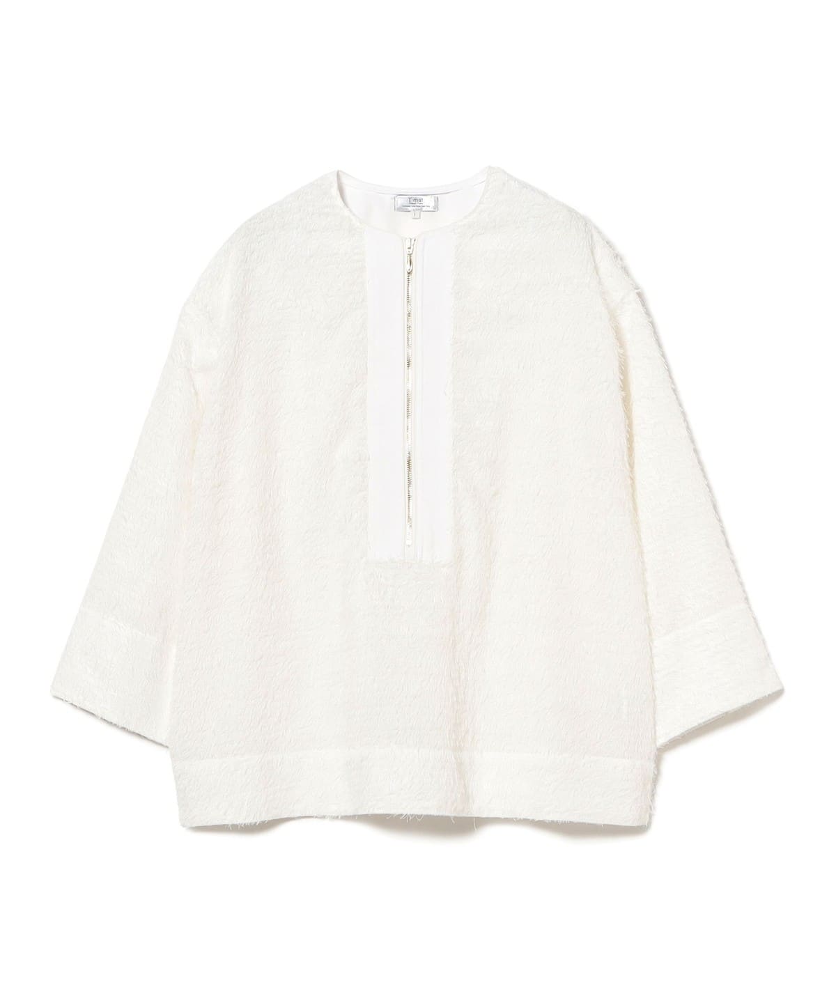 T-mat Masaki-Paris ティー マット マサキ パリ / フロント ジップ プルオーバー シャツ・ブラウス WOMEN WHITE 1 T-mat Masaki-Paris ティー マット マサキ パリ / フロント ジップ プルオーバー シャツ・ブラウス WOMEN WHITE 1