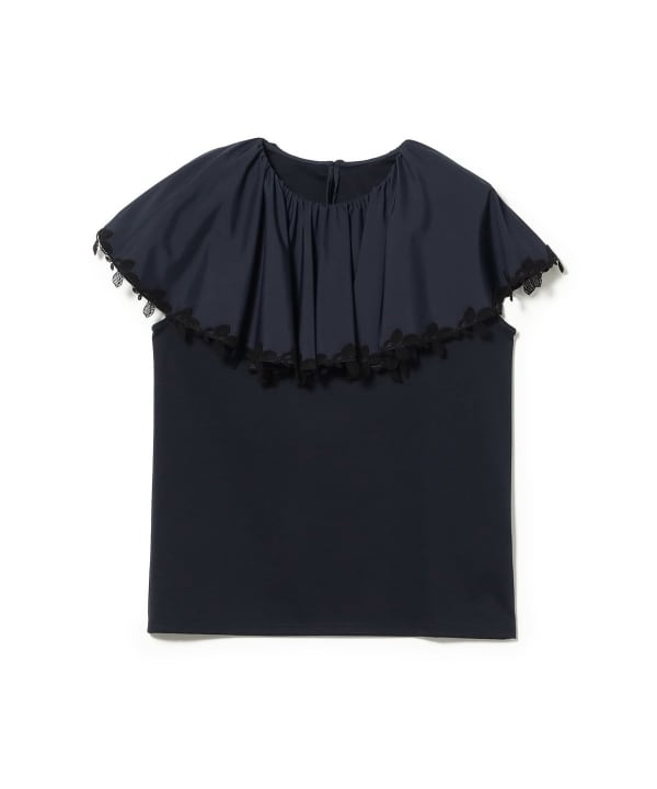 Lace-trimmed cut and sew top