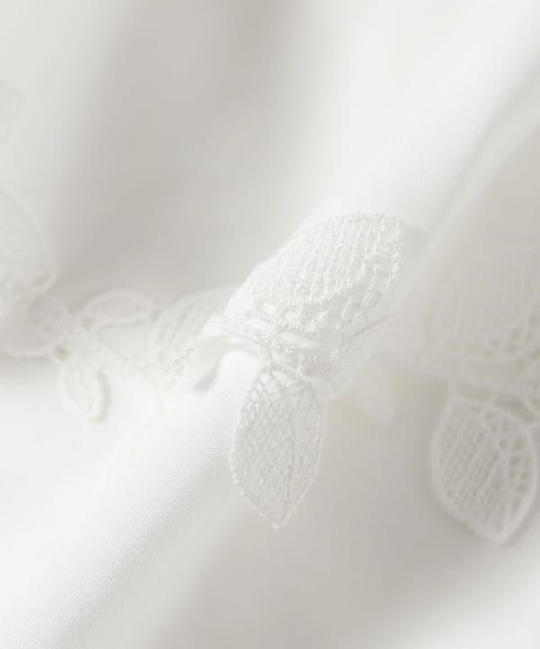 Lace-trimmed cut and sew top