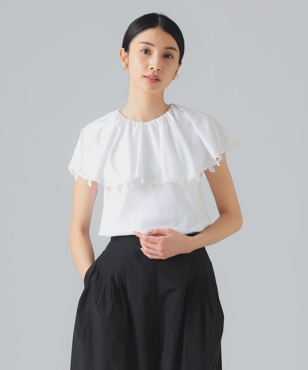 レース トリミング カットソー H171 B77 W59 H87　Size：ONE SIZE