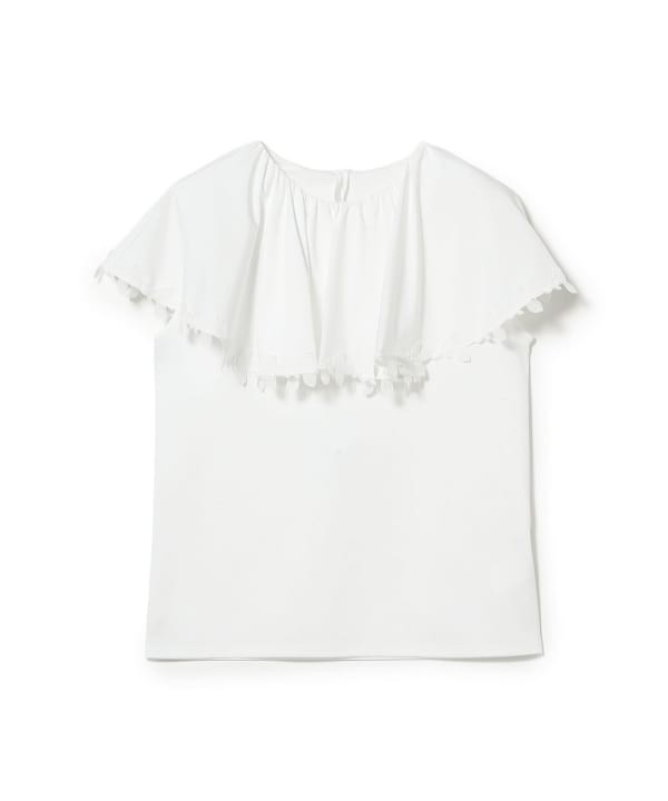 Lace-trimmed cut and sew top
