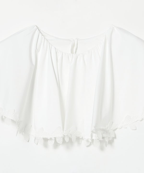 Lace-trimmed cut and sew top