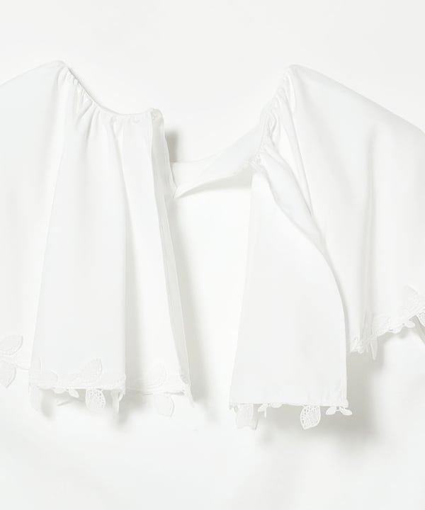 Lace-trimmed cut and sew top