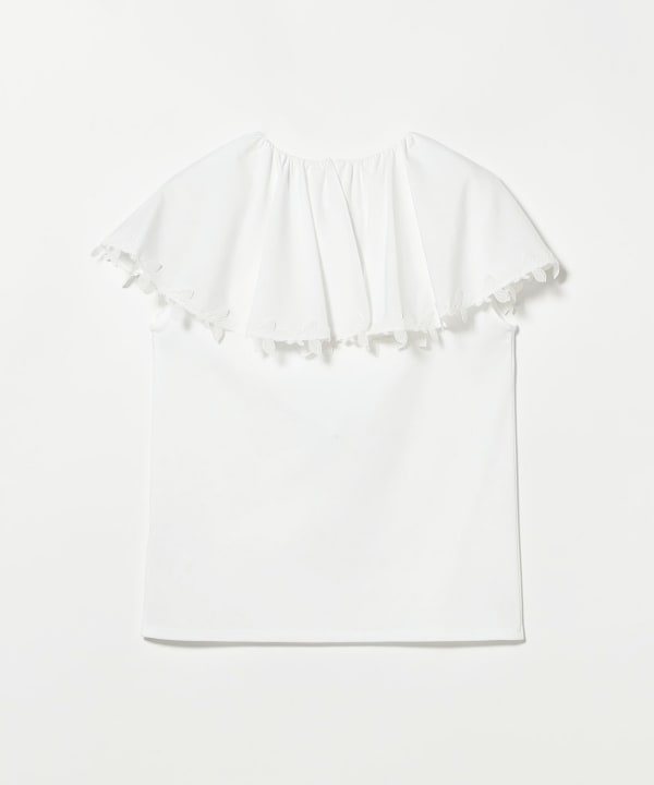 Lace-trimmed cut and sew top