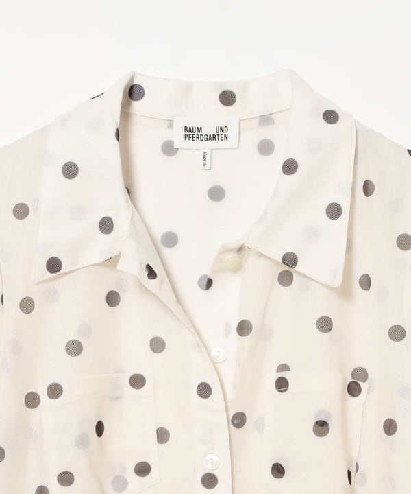 BAUM UND PFERDGARTEN / JONIE メッシュ ドット シャツ
