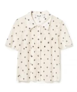 BAUM UND PFERDGARTEN / JONIE メッシュ ドット シャツ