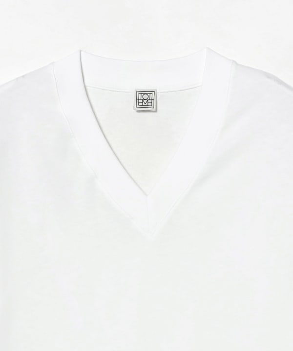 toteme / ワイドリブ Vネック Tシャツ