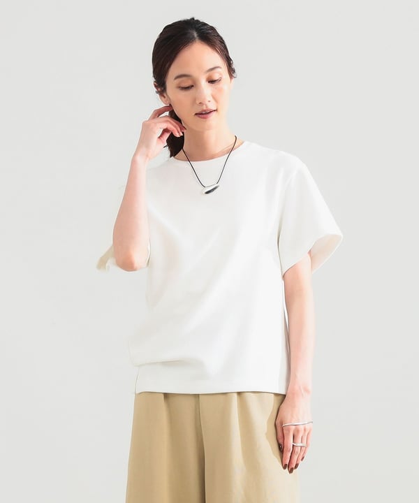 ブークレ アシンメトリーヘム Tシャツ Model：H171 B80 W58 H86　Size：ONE SIZE