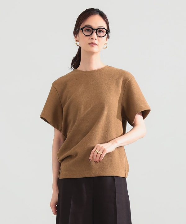 ブークレ アシンメトリーヘム Tシャツ Model：H171 B80 W58 H86　Size：ONE SIZE