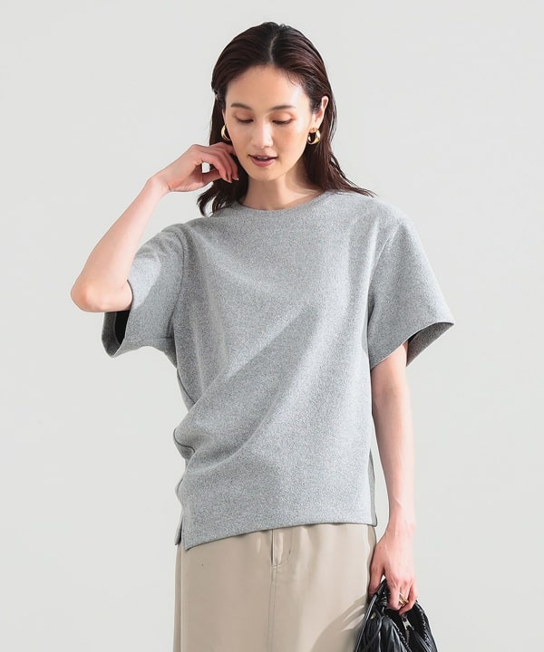 ブークレ アシンメトリーヘム Tシャツ Model：H171 B80 W58 H86　Size：ONE SIZE