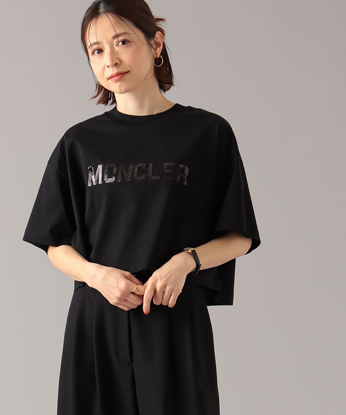 Demi-Luxe BEAMS（デミルクス ビームス）MONCLER / スパンコールロゴ Tシャツ（Tシャツ・カットソー Tシャツ）通販｜BEAMS