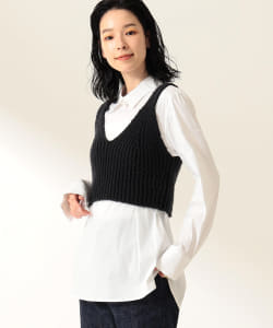 AURALEE / WOOL BABY CAMEL BRUSHED YARN KNIT CAMISOLE