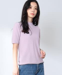 Demi-Luxe BEAMS / コットン ガーター編み プルオーバーニット