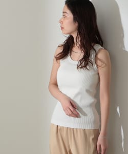 AURALEE / GIZA HIGH GAUGE RIB KNIT TANK