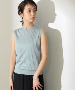 SLOANE / 18ゲージ シルク リブ ノースリーブニット