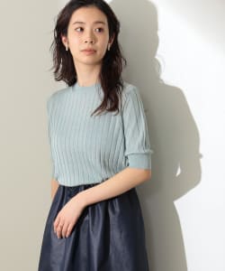 SLOANE / 18ゲージ シルク リブ ハーフスリーブ