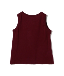 JOHN SMEDLEY / コットン ボートネック ノースリーブニット