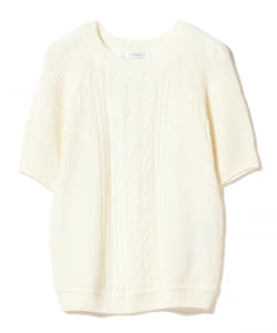 ▲Max Mara / リネン アラン ハーフスリーブニット