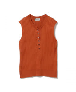 JOHN SMEDLEY / コットン リブノースリーブニット