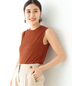 SLOANE / 別注 シルク ワイドリブ ノースリーブニット○