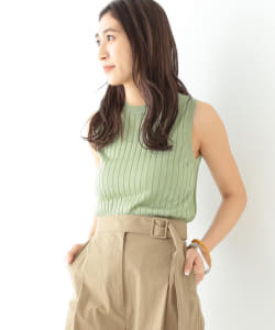 SLOANE / 別注 シルク ワイドリブ ノースリーブニット○