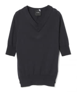 ATON / 別注 スビン Vネックニット