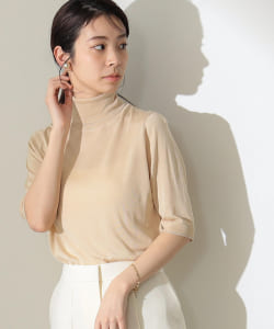 Demi-Luxe BEAMS / 女裝 高領 五分袖 上衣