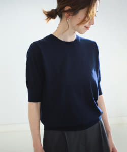 SLOANE × Demi-Luxe BEAMS / 別注 18G 天竺 ハーフスリーブニット