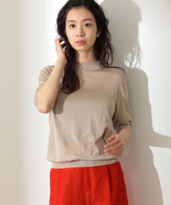 SLOANE / 18G ワイドフィットシルク 半袖モックネック