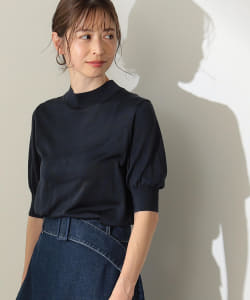 SLOANE / 18G ワイドフィットシルク 半袖モックネック