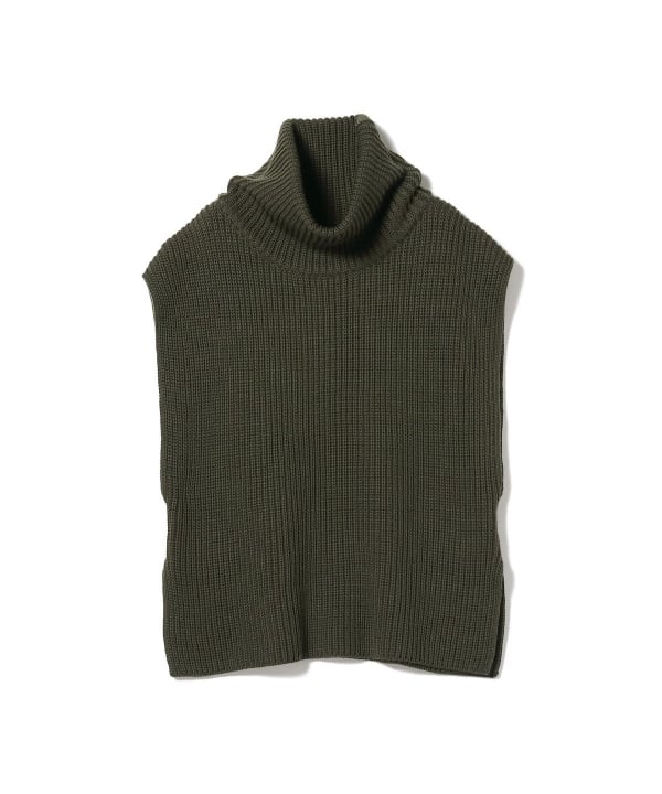 Demi-Luxe BEAMS Demi-Luxe BEAMS AK+1 / Ribbed knit high neck vest