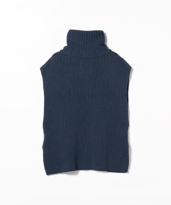 Demi-Luxe BEAMS Demi-Luxe BEAMS AK+1 / Ribbed knit high neck vest