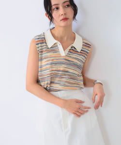 Demi-Luxe BEAMS / 女裝 混色 附領 無袖 上衣