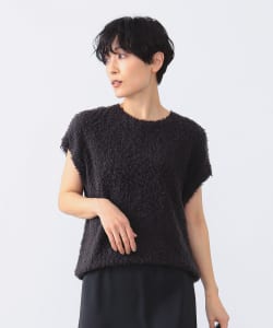 SLOANE × Demi-Luxe BEAMS / 別注 ヘアリーコットンフレンチスリーブニット