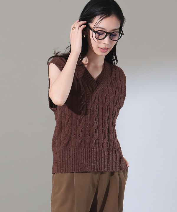 Demi-Luxe BEAMS - 美品♡ デミルクスビームス ケーブル編みニット Demi-Luxe BEAMS（デミルクス ビームス）ブークレー ケーブル