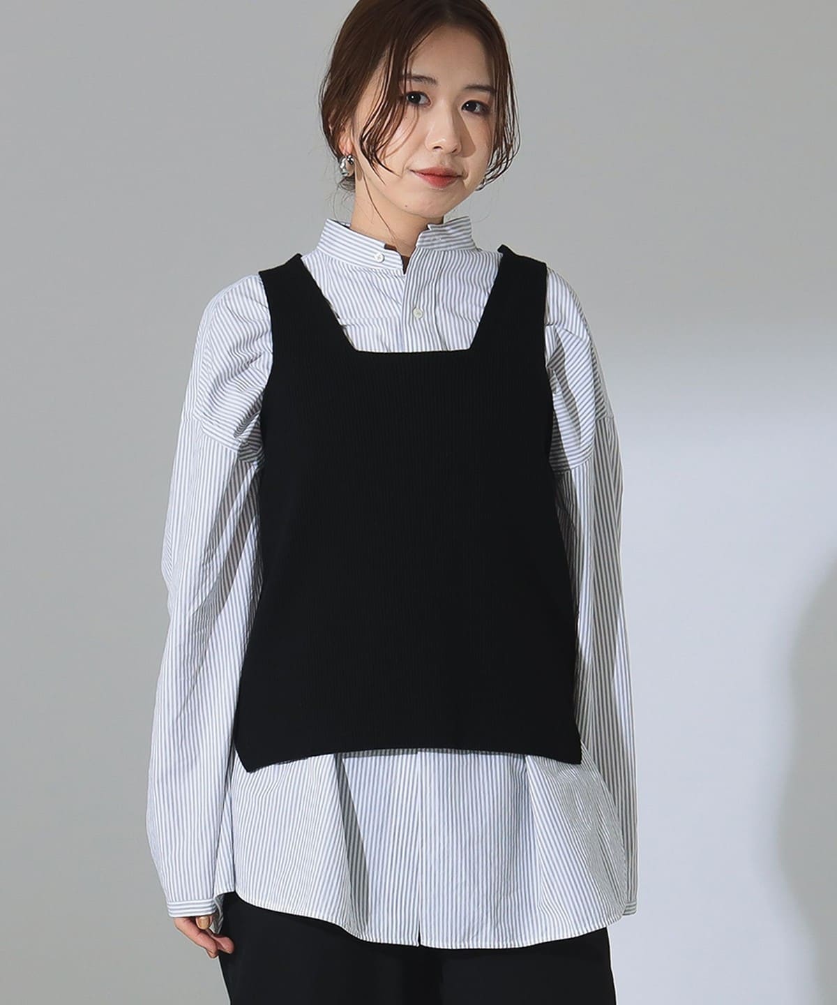 BATONER バトナー / ハイツイストウール ベスト トップス WOMEN 別注BLACK 1 BATONER バトナー / ハイツイストウール ベスト トップス WOMEN 別注BLACK 1