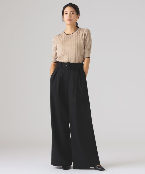 SLOANE バイカラー タートルネック ニットベージュサイズ：1