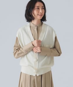 ビッグ ボタン ニット ベスト